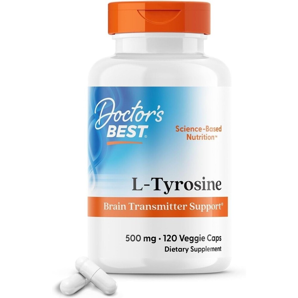 2-Pack Doctors Best L Tyrosine Supplement for Men & Women Exp: 2/27